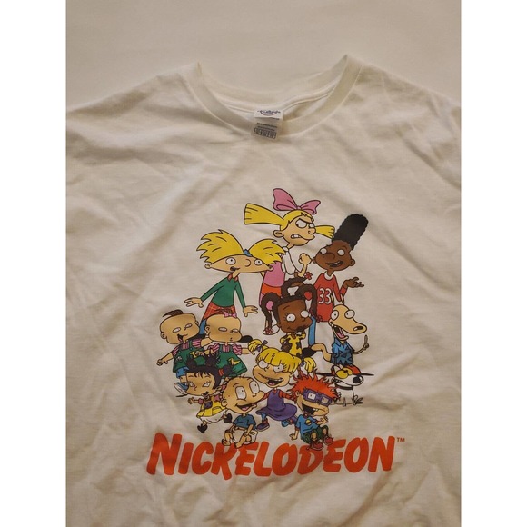 Vintage Delta Pro Weight Nickelodeon Rugrats Graphic White T-Shirt Mens XL - Picture 3 of 7